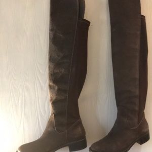 Waterproof, leather over the knee s suede boots